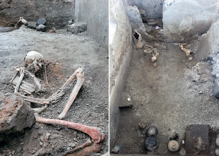 Skeletons Found in Pompeii